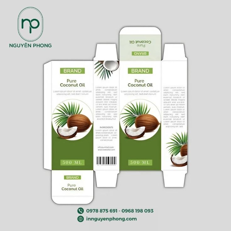 Mô tả hộp giấy đựng hoa dừa